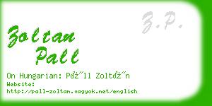 zoltan pall business card